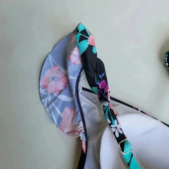 NWT Swim Solutions Mio Waist Minimize Swimsuit  Swim Solutions Black Pink Sz 14 - Picture 12 of 16